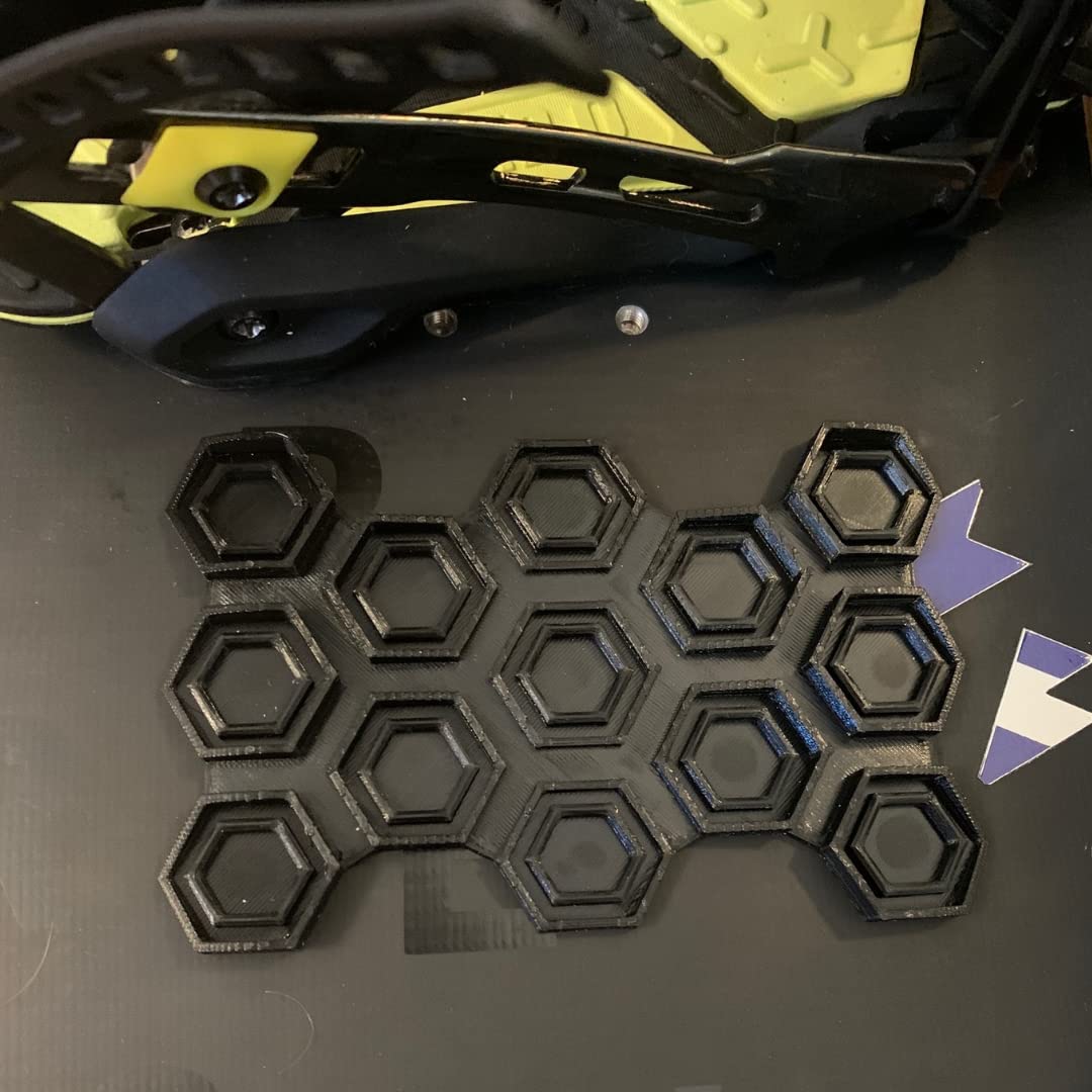 Snowboard Stomp Pad - Hexagon Pattern - Specialized Stomp Pad Designed for Better Grip & Adhesion to Snowboards