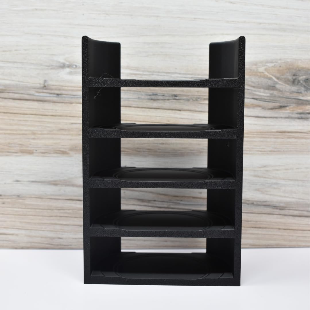 Tumbler Lid Storage Rack | Organize Cup Lids In Cabinets or Counters | 5 Lid Organizer Fits All Sizes Tumbler Lids | Made in USA