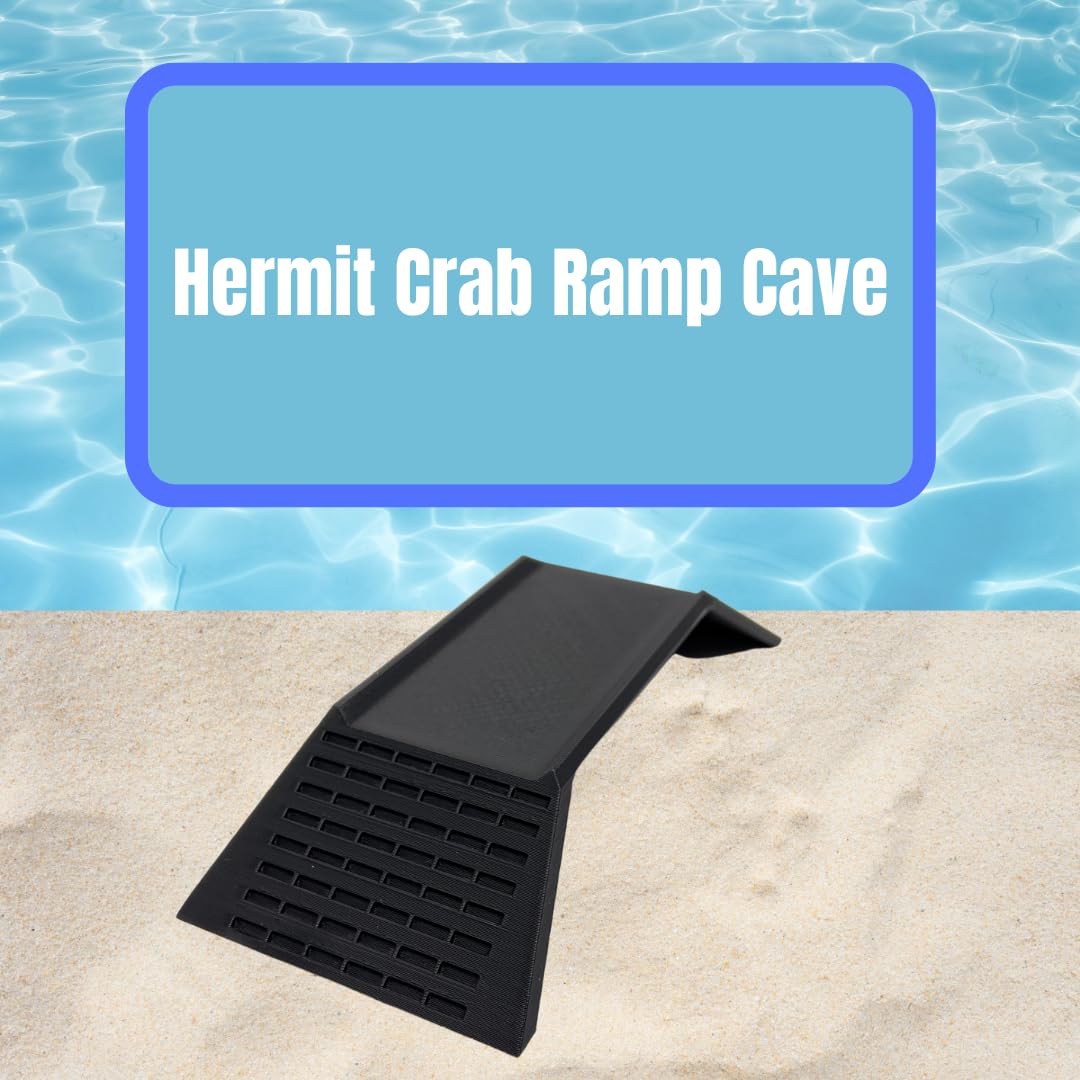 Hermit Crab Climbing Toy & Tunnel Cave | Terrarium Ramp Cave & Hideout Combo for Hermit Crabs, Lizards, Amphibians, & Other Pets | Made in USA