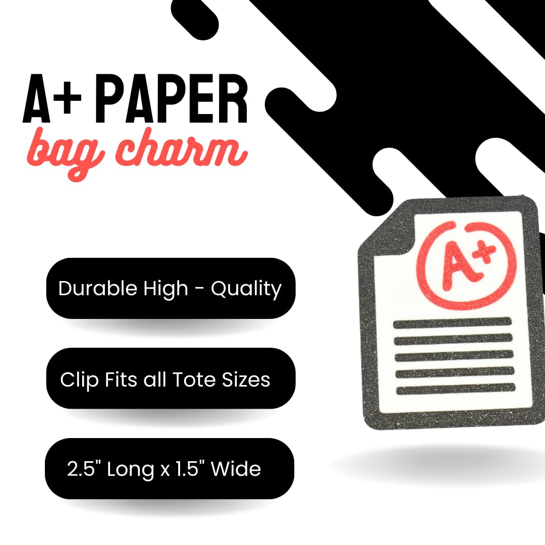 FRESHe Baglets - Teacher Charms - Decorative Charms for Tote Bags - Compatible with Bogg Bags, Simply Southern and other Tote Bags