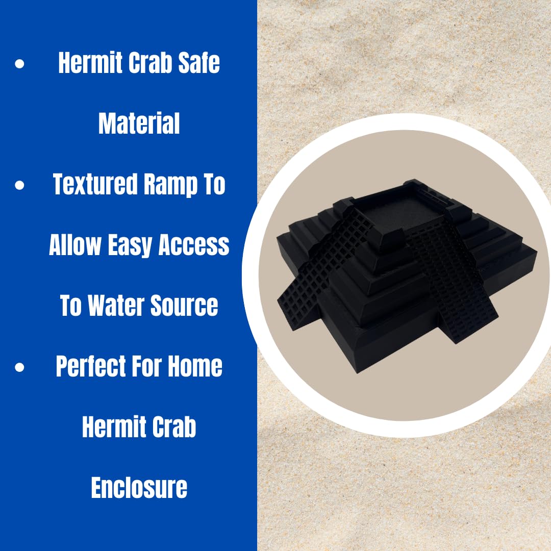 Hermit Crab Aztec Pyramid Decor & Pool | Hermit Crab Cage Decorative Accessories | Made in USA