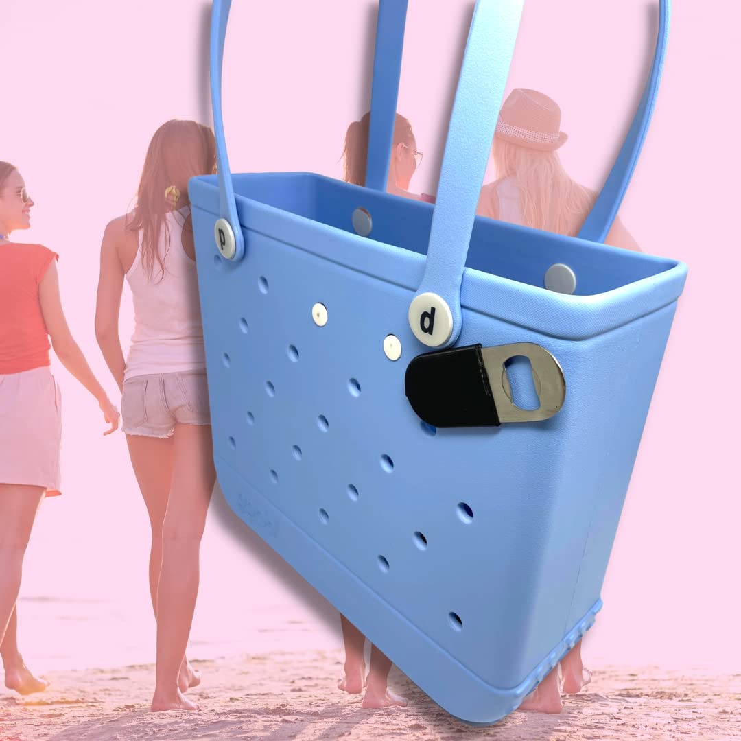 BogLets - Bottle Opener Charm Accessory Compatible with Bogg Bags - Keep a Bottle Opener Handy with your Tote Bag