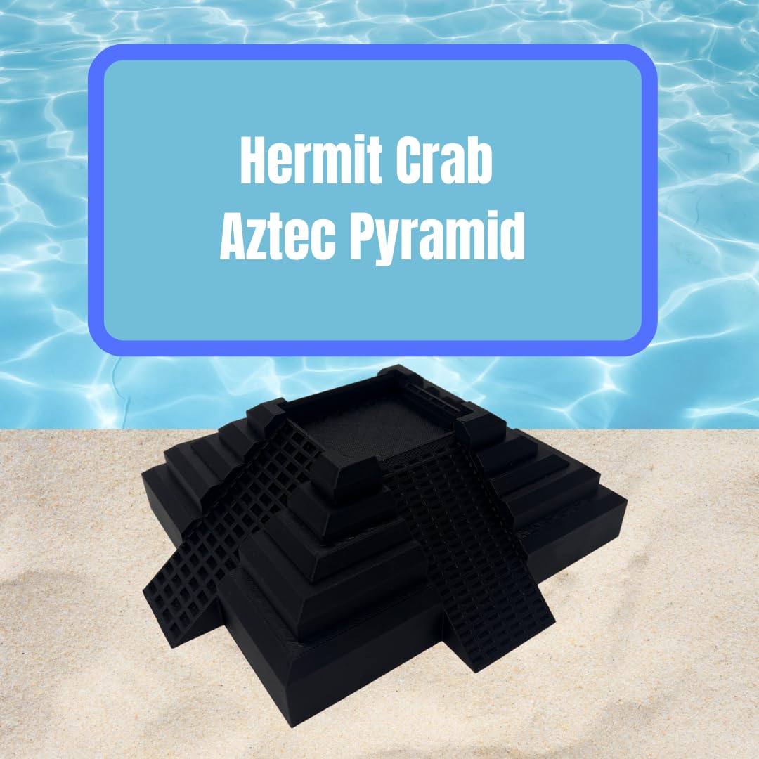 Hermit Crab Aztec Pyramid Decor & Pool | Hermit Crab Cage Decorative Accessories | Made in USA