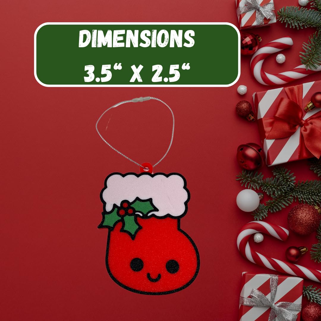 Happy Christmas Tree Ornament | Cute Christmas Tree Decorative Holiday Ornament | Made in USA