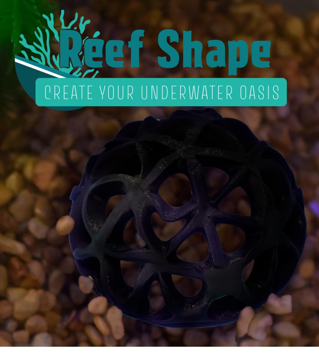 Chatelet REEFSHAPE - Dome Fish or Shrimp Aquarium Hideout | Aquarium Reef Decor & Viewing Dome | Made in USA