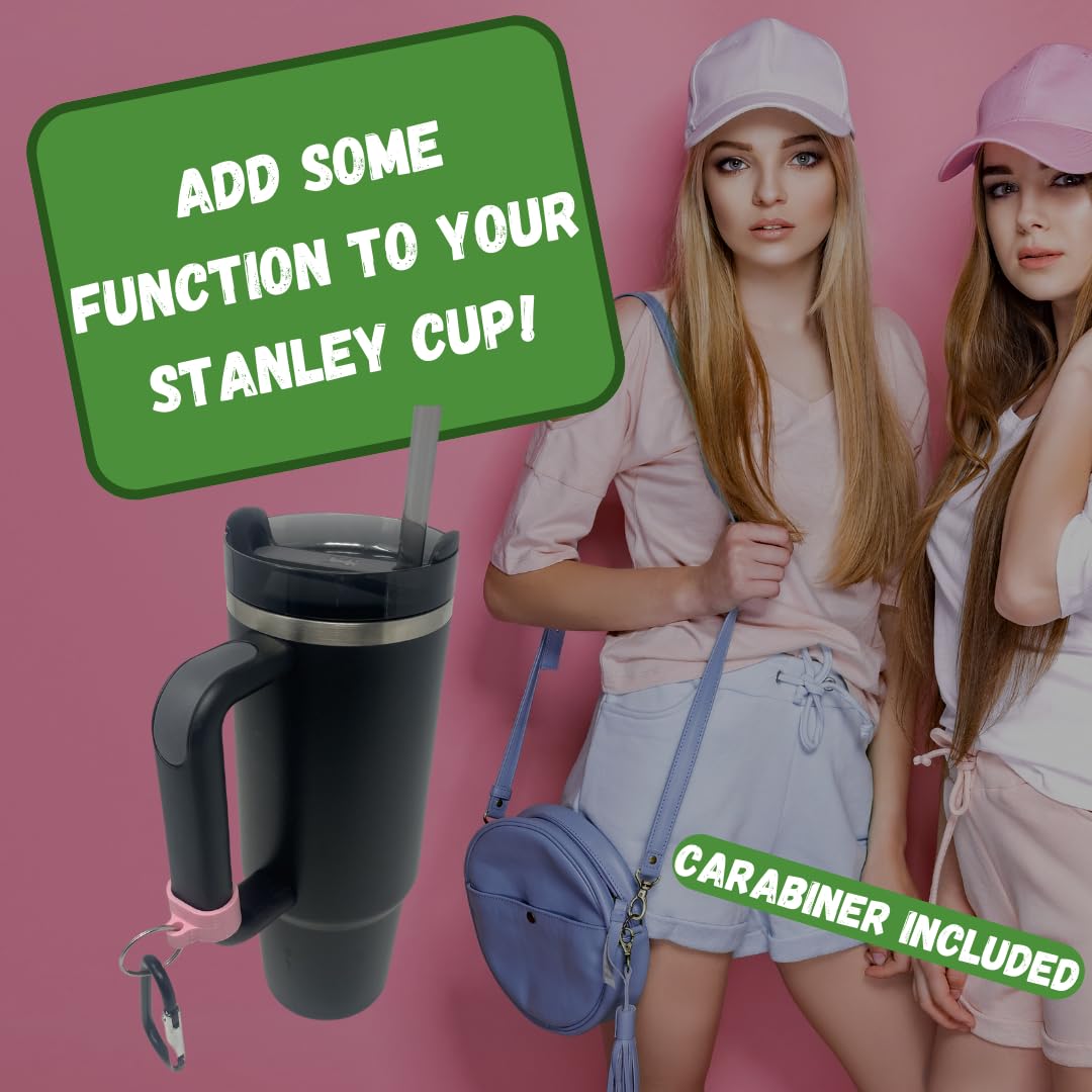 Carabiner Clip Attachment Compatible with Stanley H2.0 40 oz Tumblers | Carabiner & Keychain Attachment for Holding Keys, Wallets, or Other Accessories | Made in USA