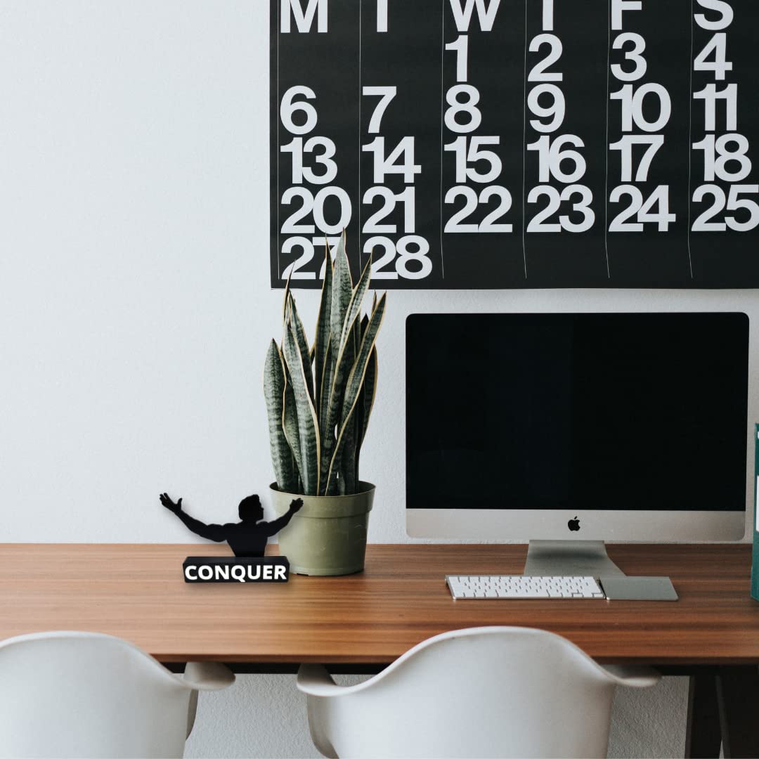 Arnold Schwarzenegger Conquer Motivational Desk Ornament - Get Motivated and Inspired at Work with This Desk Accessory