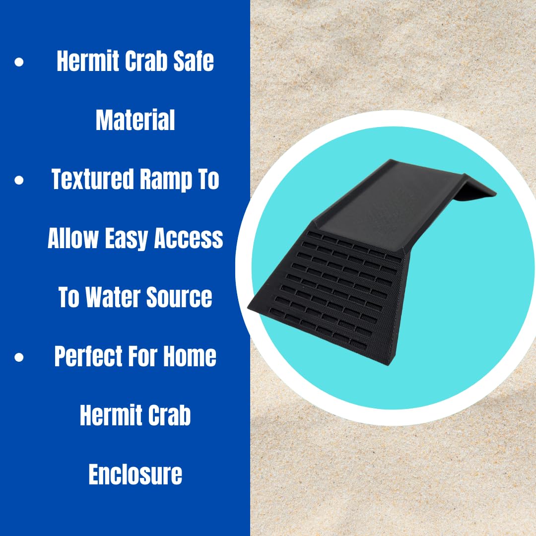 Hermit Crab Climbing Toy & Tunnel Cave | Terrarium Ramp Cave & Hideout Combo for Hermit Crabs, Lizards, Amphibians, & Other Pets | Made in USA