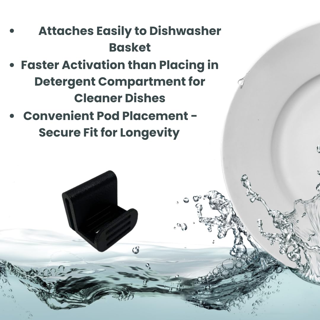 Dishwasher Pod Holder for Improved Dish Cleaning | Securely Place Pod in Compartment for Faster Activation | Made in USA