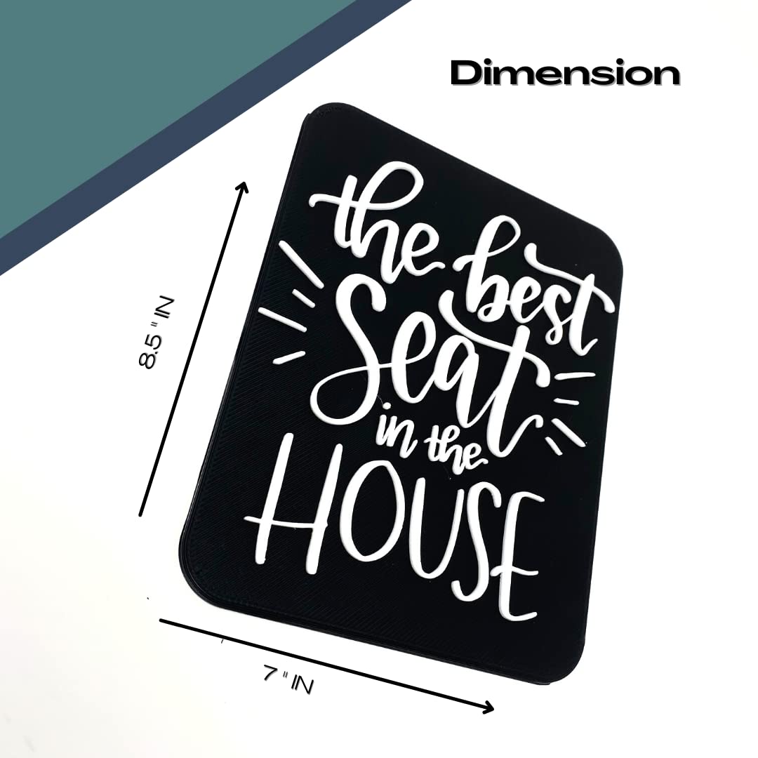 The Best Seat in the House Decorative Bathroom Sign - Funny Bathroom Signs - Black & White
