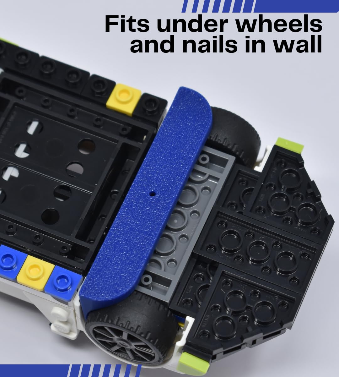 Collectible Car Display Wall Mount Compatible with Lego Speed Champions | Wall Display Mounts Compatible with Lego Racecar Models | Made in USA