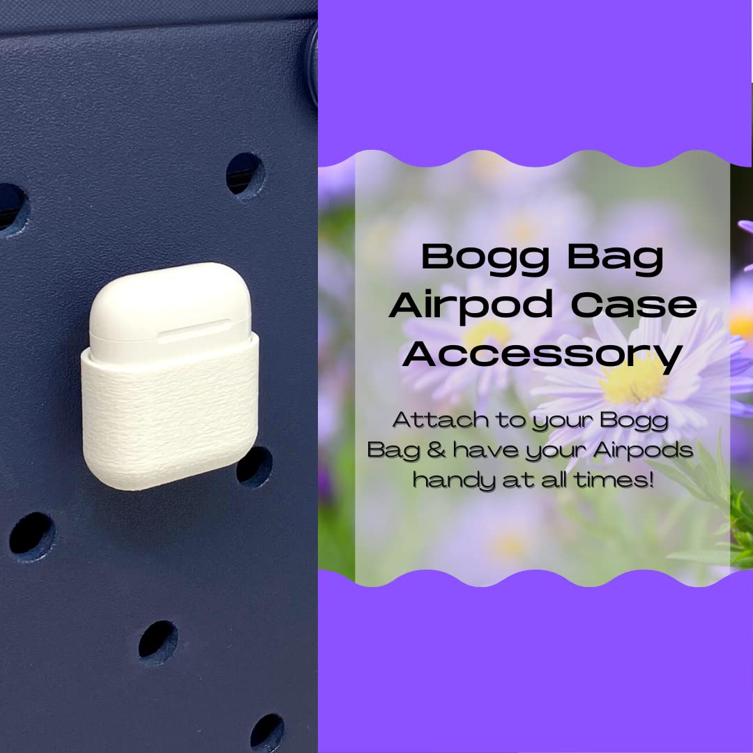 BOGLETS - Case for AirPods Charm Accessory Compatible with Bogg Bags - Keep AirPods Secure & Handy with your Tote Bag - Fits on the Inside or Outside of the Bag