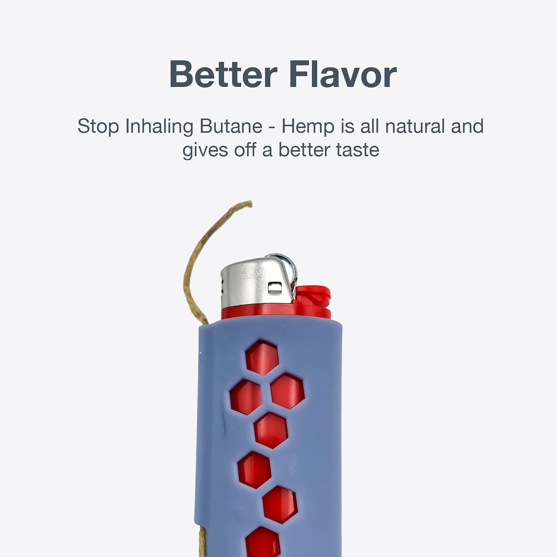 Hemp Wick Lighter Case - Fits Standard Lighters - Easy to Use Hemp Feeder for Slower & More Natural Flame…