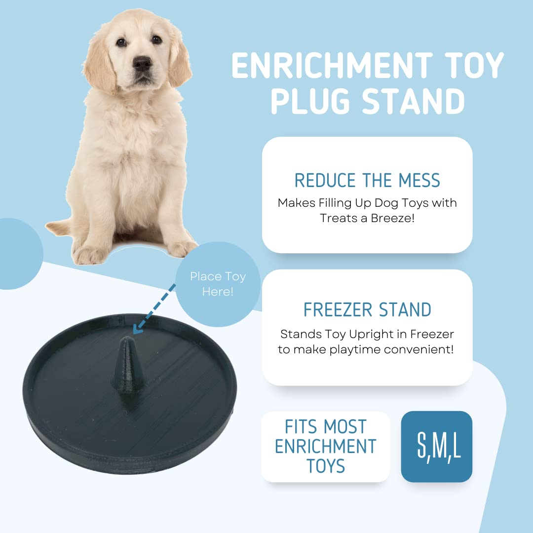 Pet Toy Freezer Holder Stand Compatible with Kong Dog Toys | Enrichment Prep Stopper Stand Accessory for Dogs | Made in USA