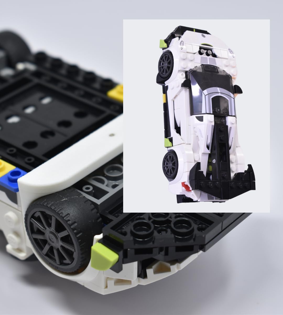 Low Profile Collectible Car Display Wall Mount | Compatible with Lego Car Models | Display Cars by Wheel on Wall | Made in USA White 5-Pack