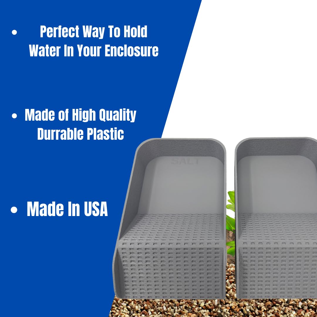 Hermit Crab Watering Pool | Platform Pool Accessory with Access Ramp for Hermit Crabs | 6.5" x 4" | Made in USA