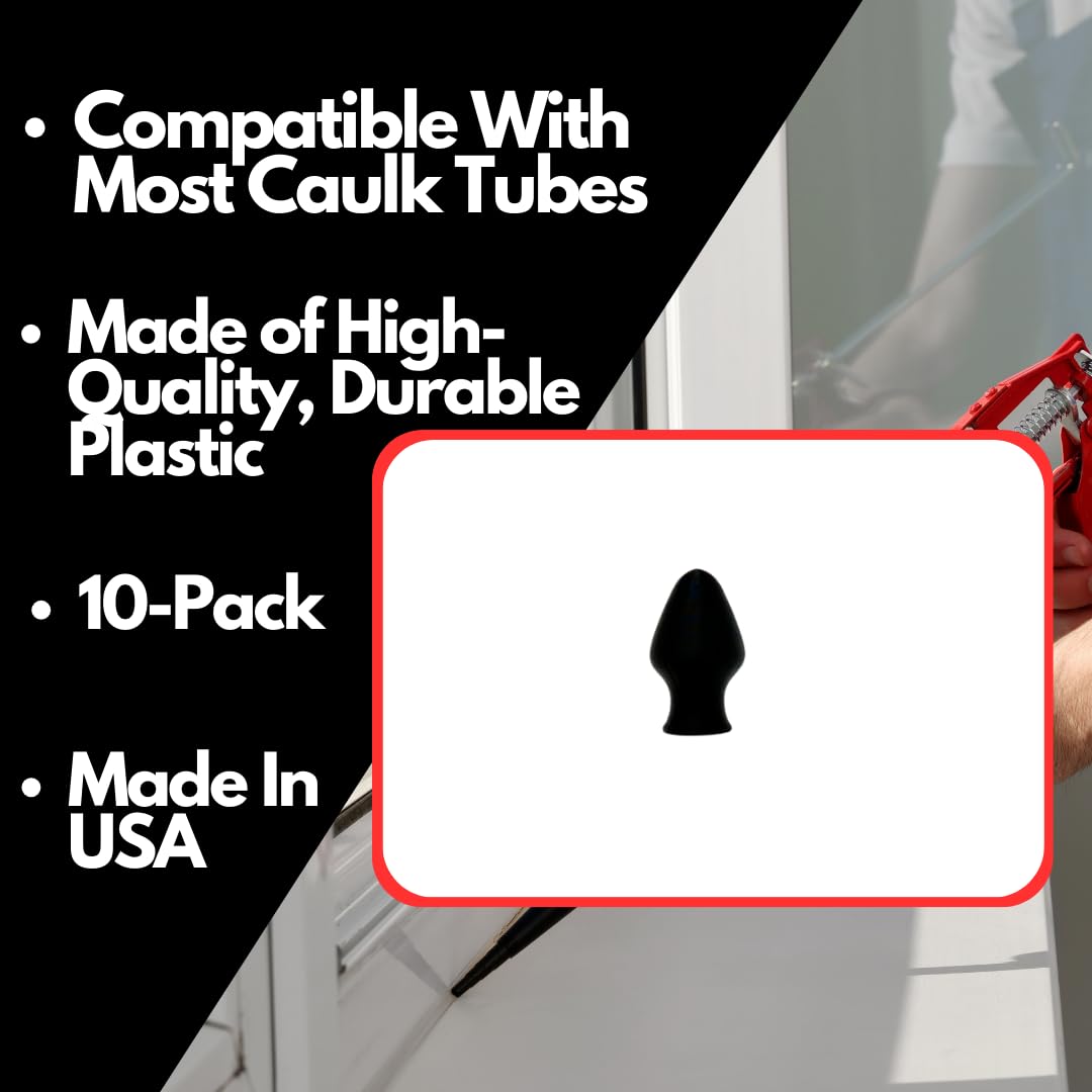 Caulk Saver Plugs 10-Pack | Save & Reuse Caulk Guns with Reusable Plugs | Made in USA 10 Pack