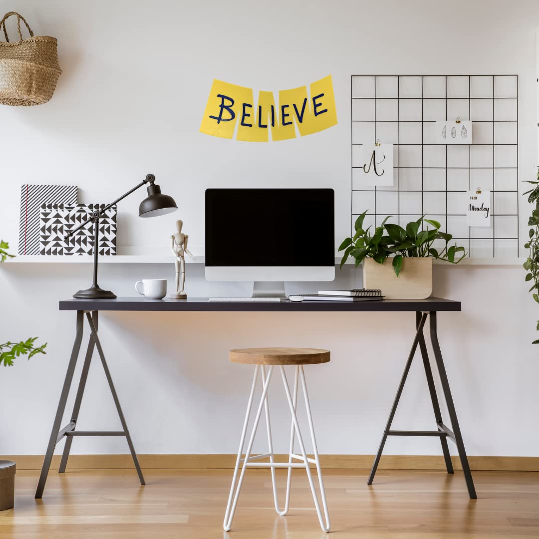 Believe Wall or Locker Room Block Letter Sign for Sports Fans | 11" W X 7" Tall | Decorate Office Wall, Home Gyms, Bar Decor | New 2023 Block Letter Edition