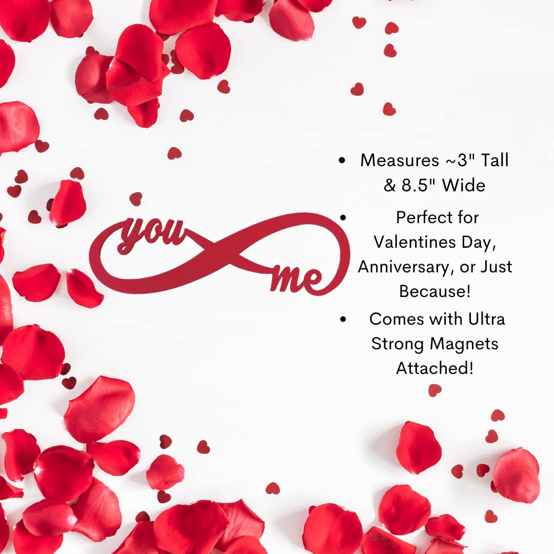 You + Me Forever Love Infinity Fridge Magnet Decor - Great for Gifts for Valentine's Day, Anniversary, or Just Because - Pairs Great with Flowers You + Me Forever