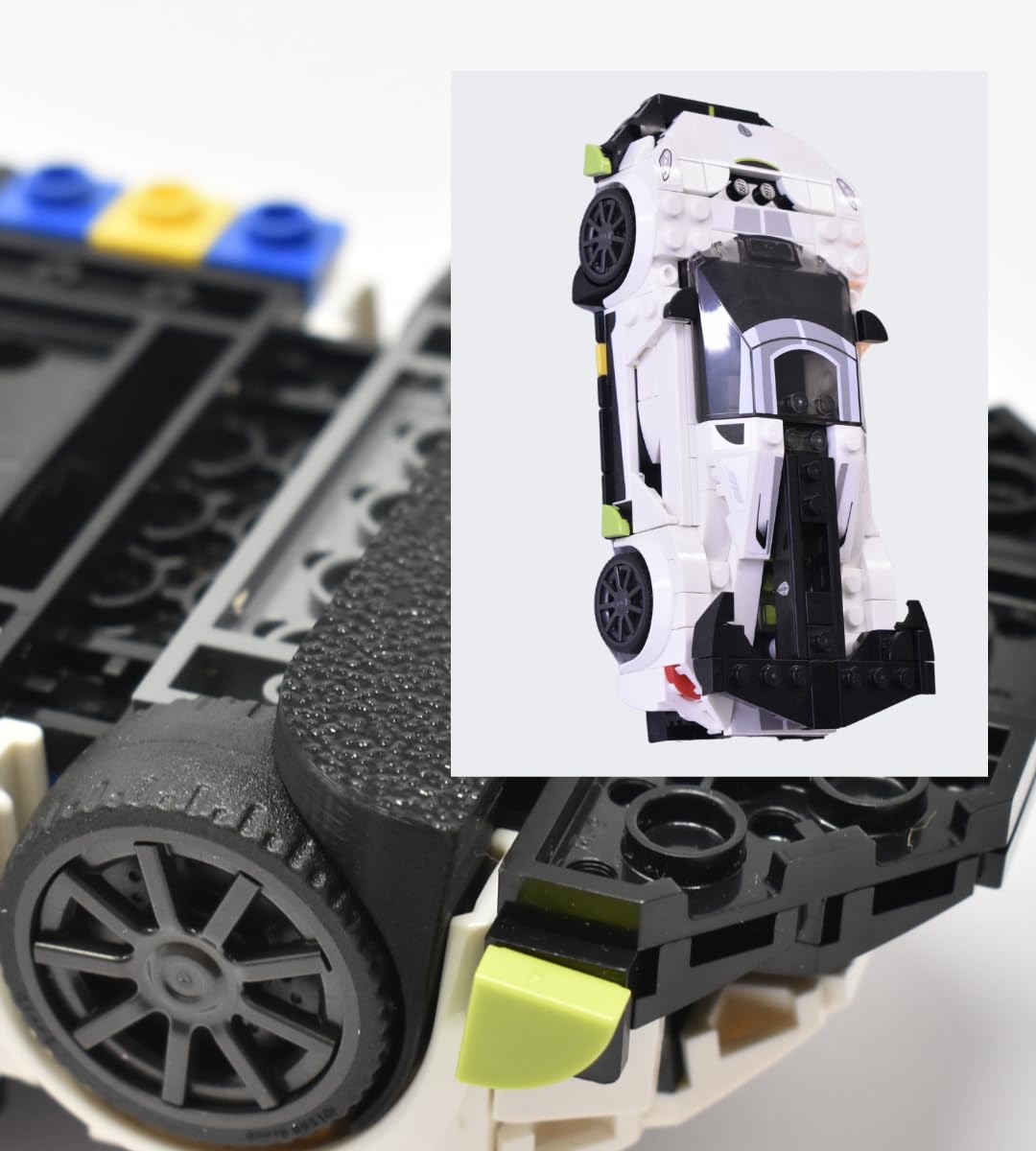 Low Profile Collectible Car Display Wall Mount | Compatible with Lego Car Models | Display Cars by Wheel on Wall | Made in USA