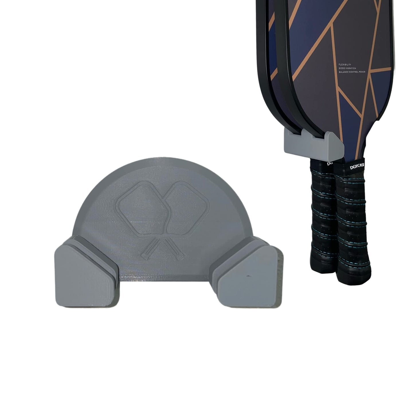 Pickleball Paddle Wall Mount | Holds Two Rackets | Accessory for Pickleball Paddle Sets | Made in USA