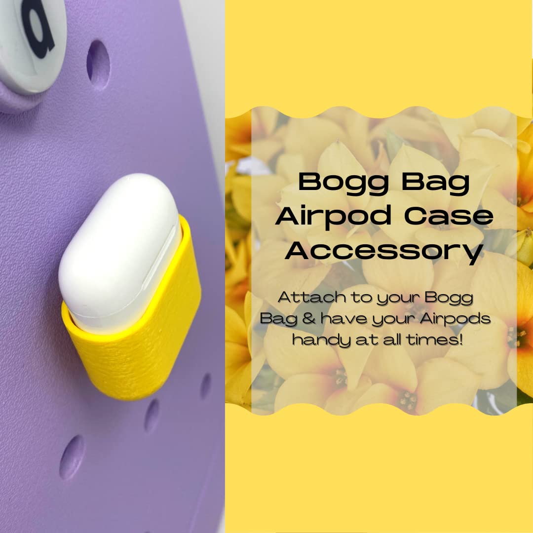 BOGLETS - Case for AirPods Charm Accessory Compatible with Bogg Bags - Keep AirPods Secure & Handy with your Tote Bag - Fits on the Inside or Outside of the Bag