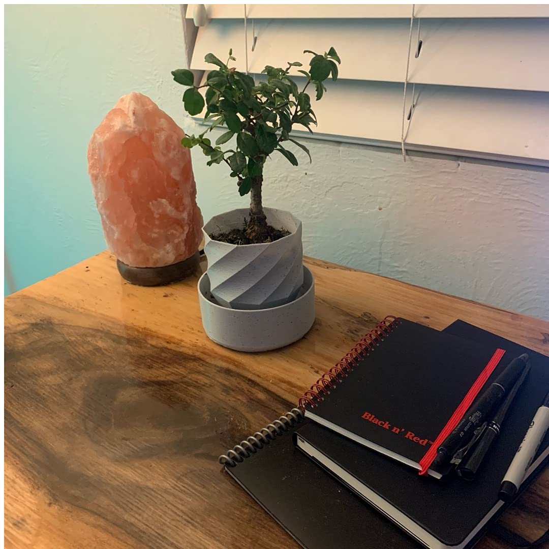 Marble Style Self-Watering Planter with Spiral Design - Indoor/Outdoor Planter Pot for Succulents, Flowers, or Herbs - Decorate Home or Office
