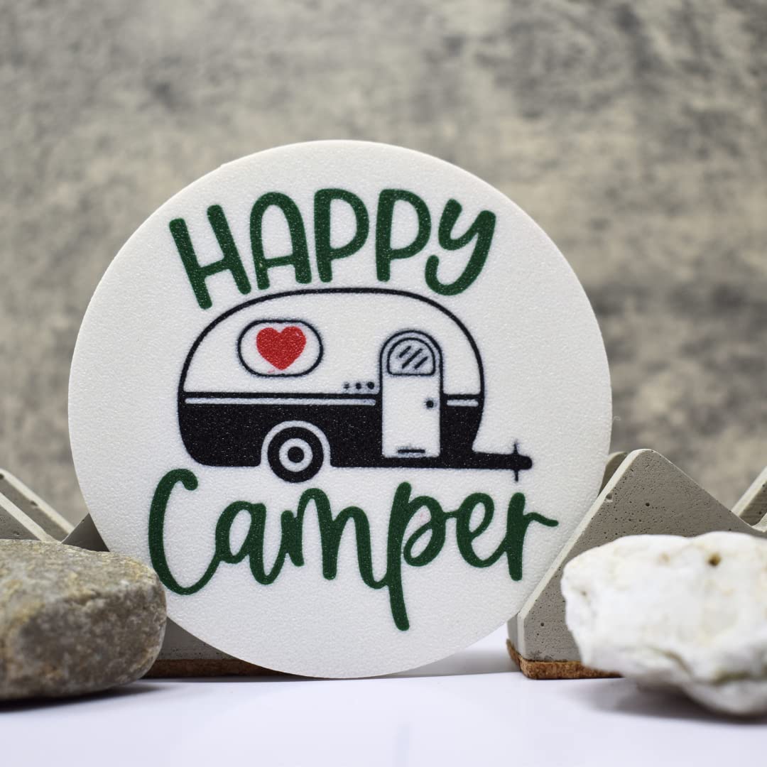 FRESHe Baglets - Happy Camper Charm - Decorative Charms for Tote Bags - Compatible with Bogg Bags, Simply Southern and other Tote Bags