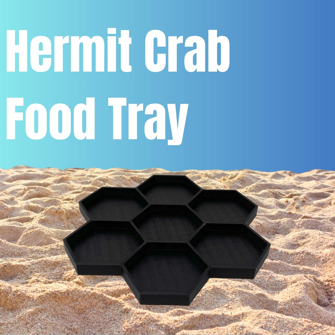 Hermit Crab Feeder Dish | 7 Tray Dish for Crab or Snail Feeding | Mix & Match Crab Food | Made in USA
