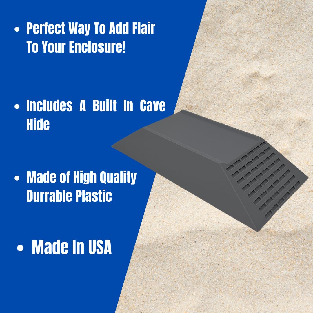 Hermit Crab Climbing Toy & Tunnel Cave | Terrarium Ramp Cave & Hideout Combo for Hermit Crabs, Lizards, Amphibians, & Other Pets | Made in USA