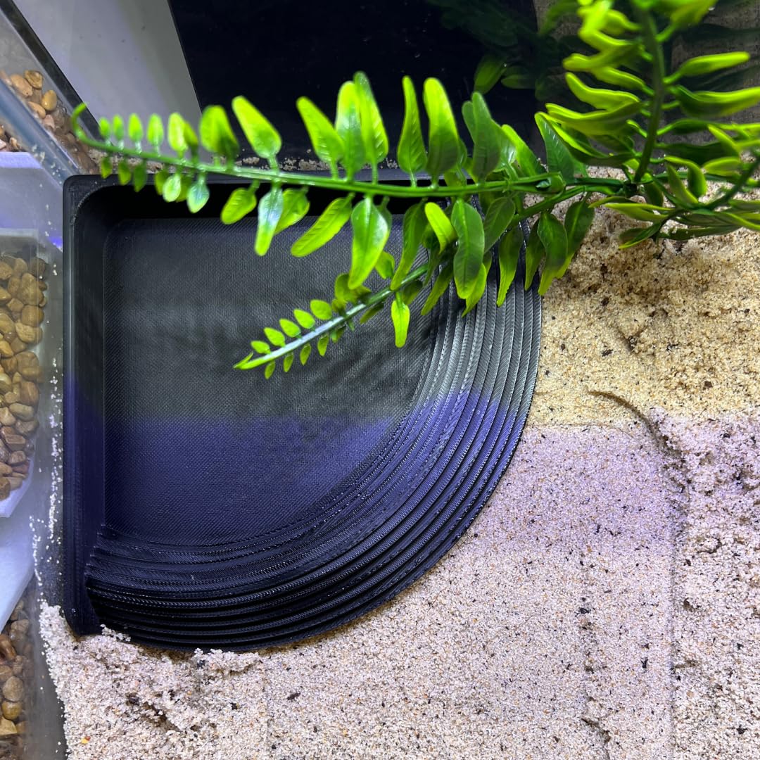 Hermit Crab Corner Pool | Watering Dish for Crabs, Frogs, Lizards | Corner Watering Pool with Ramp Access | Made in USA