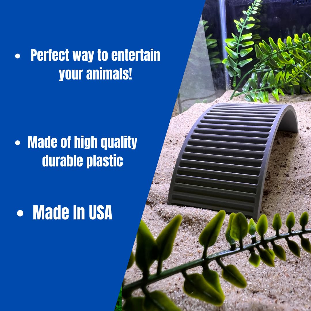 Climbing Bridge for Hermit Crabs, Lizards, Amphibians, Reptiles Terrariums | Toy Bridge Decor for Climbing & Exploring | Made in USA