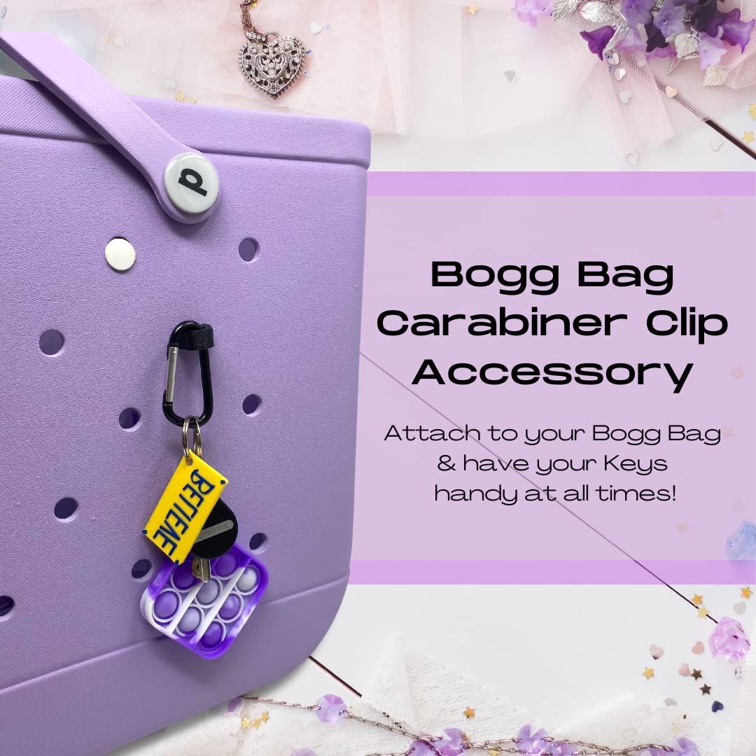 BOGLETS - Bogg Bag Carabiner Keys Holder Charm Accessory - Secure & Organize Your Keys or Other Valuables in Your Bogg Bag