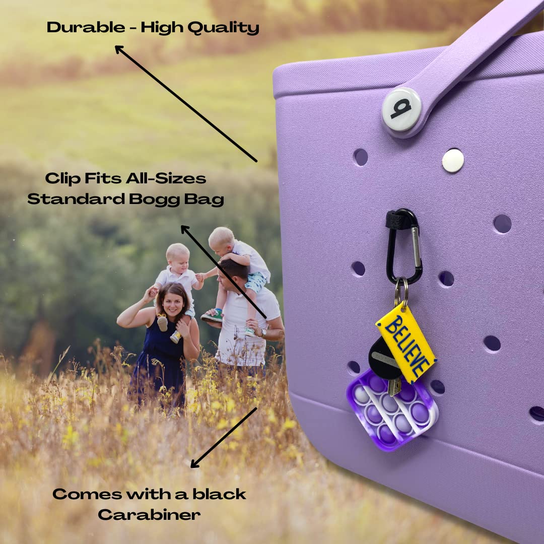 BOGLETS - Bogg Bag Carabiner Keys Holder Charm Accessory - Secure & Organize Your Keys or Other Valuables in Your Bogg Bag