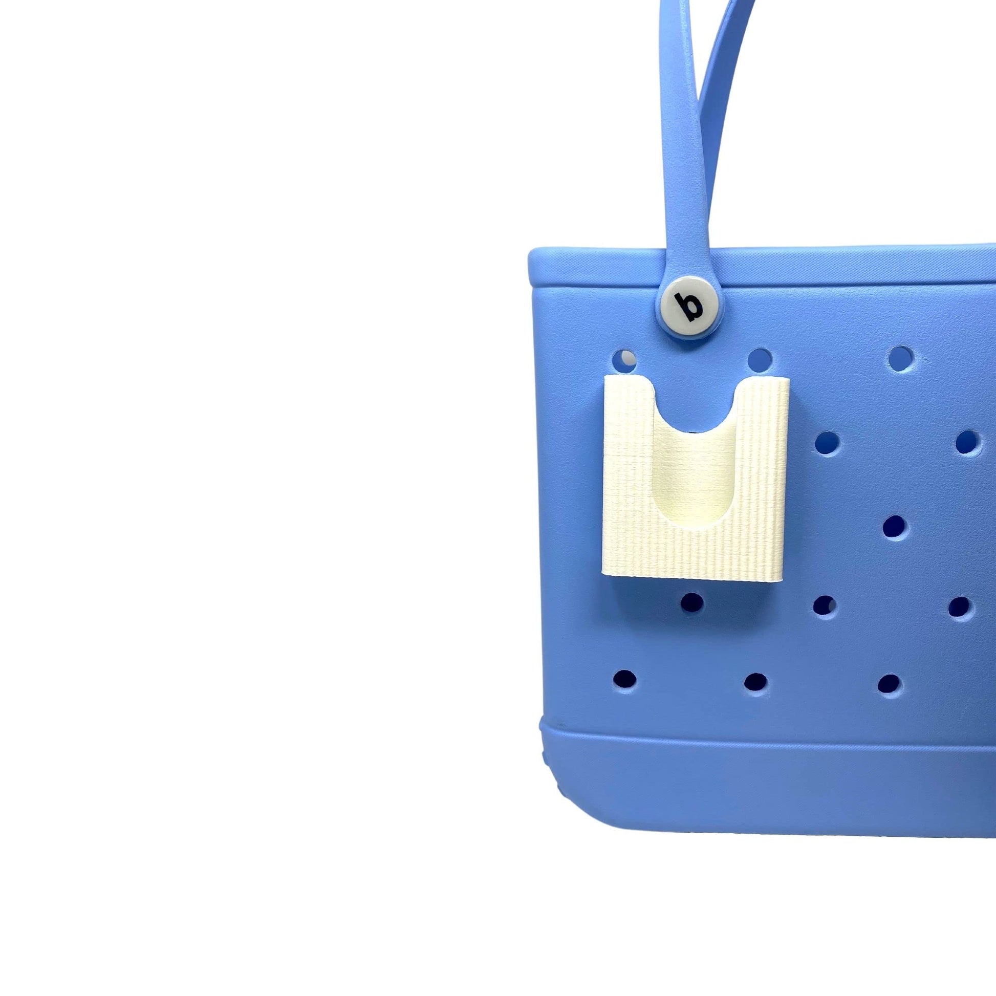 BOGLETS PREMIUM - Phone Holder New 2023 Edition Accessory Charm - Decorative Organizer Accessories Compatible with Bogg Bags, Simply Southern and other Tote Bags. White