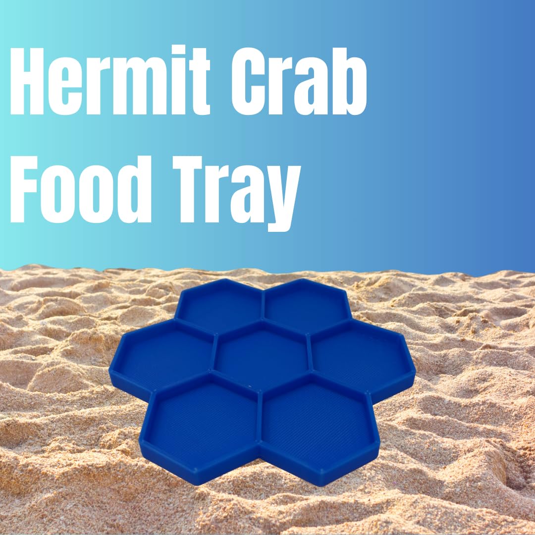 Hermit Crab Feeder Dish | 7 Tray Dish for Crab or Snail Feeding | Mix & Match Crab Food | Made in USA