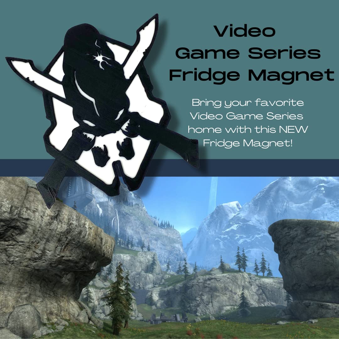 Video Game Series Fridge Magnet - Black and White Logo - Perfect for Video Games Fans!