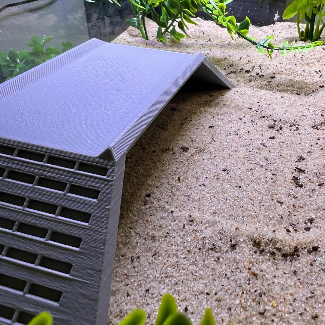 Hermit Crab Climbing Toy & Tunnel Cave | Terrarium Ramp Cave & Hideout Combo for Hermit Crabs, Lizards, Amphibians, & Other Pets | Made in USA