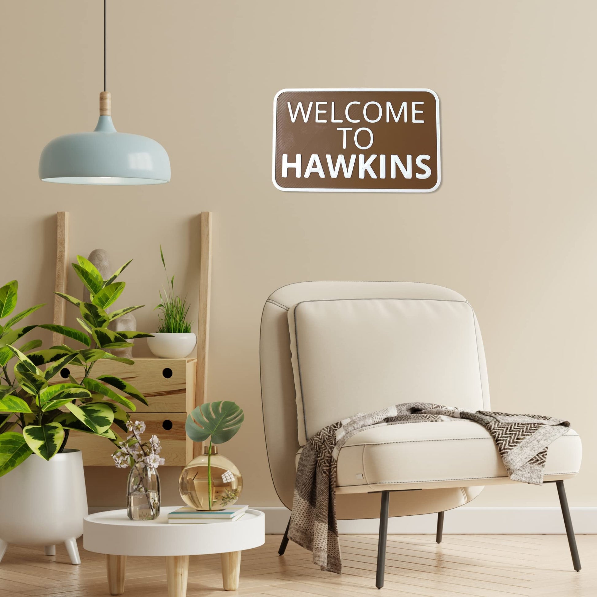 Welcome to Hawkins Christmas Ornament - Perfect for Stranger Fans - Decorative Holiday Ornament - Made in The USA