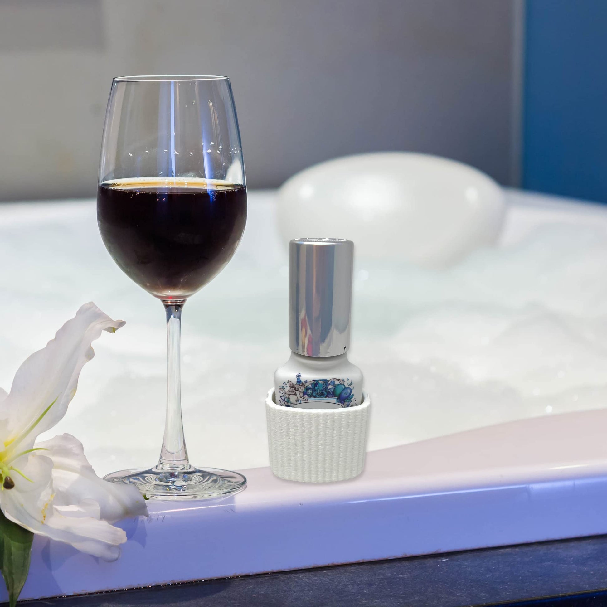 Poo-Spray Holder for 2 oz. bottles - Poo-spray Holder for Bathroom with Adhesive to Apply to Toilet or Cabinet