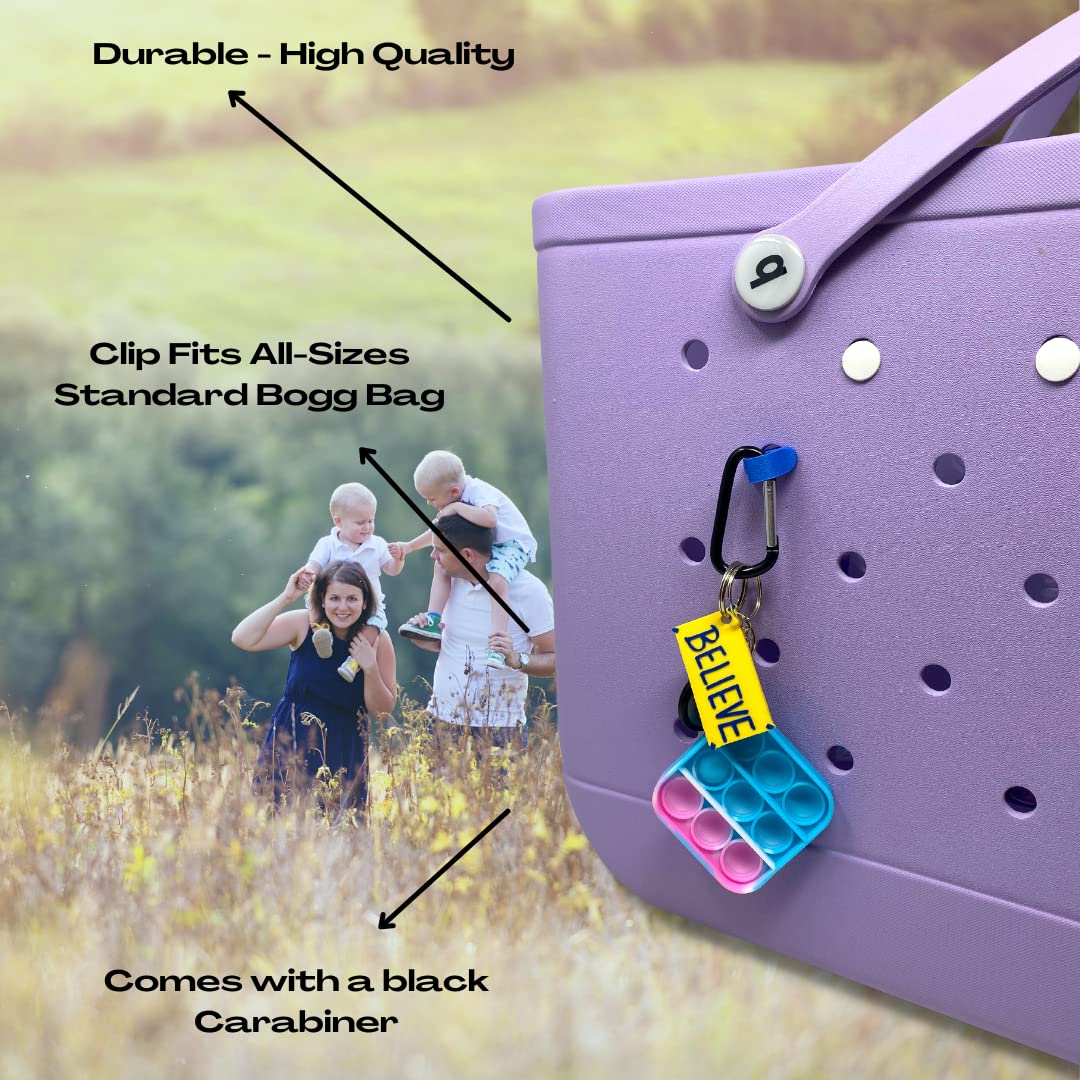 BOGLETS - Bogg Bag Carabiner Keys Holder Charm Accessory - Secure & Organize Your Keys or Other Valuables in Your Bogg Bag