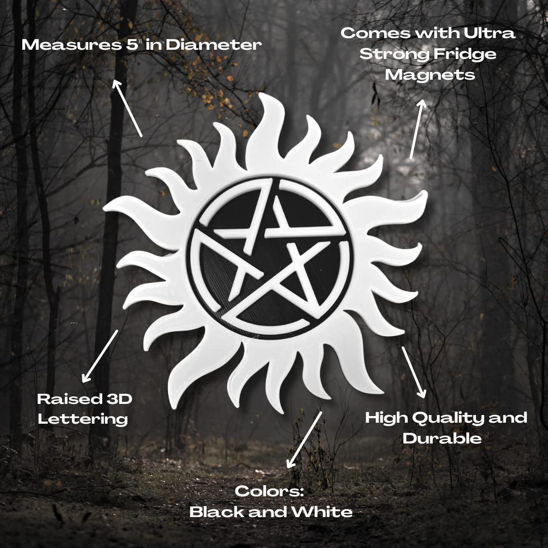 Supernatural Black & White Fridge Magnet - Supernatural Merchandise Perfect for Fans of the Show