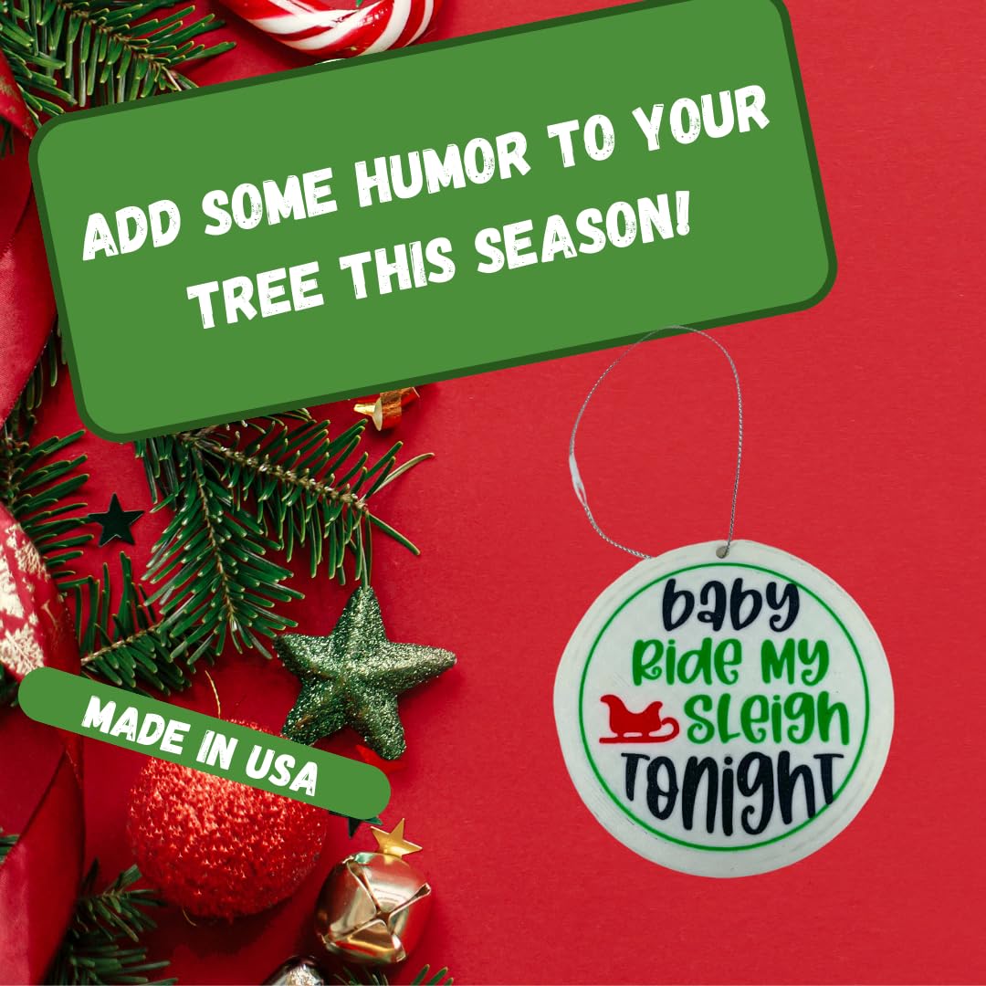 Funny Gag Gift Christmas Ornament | Perfect Dirty Santa Gift Holiday Ornament | Made in USA