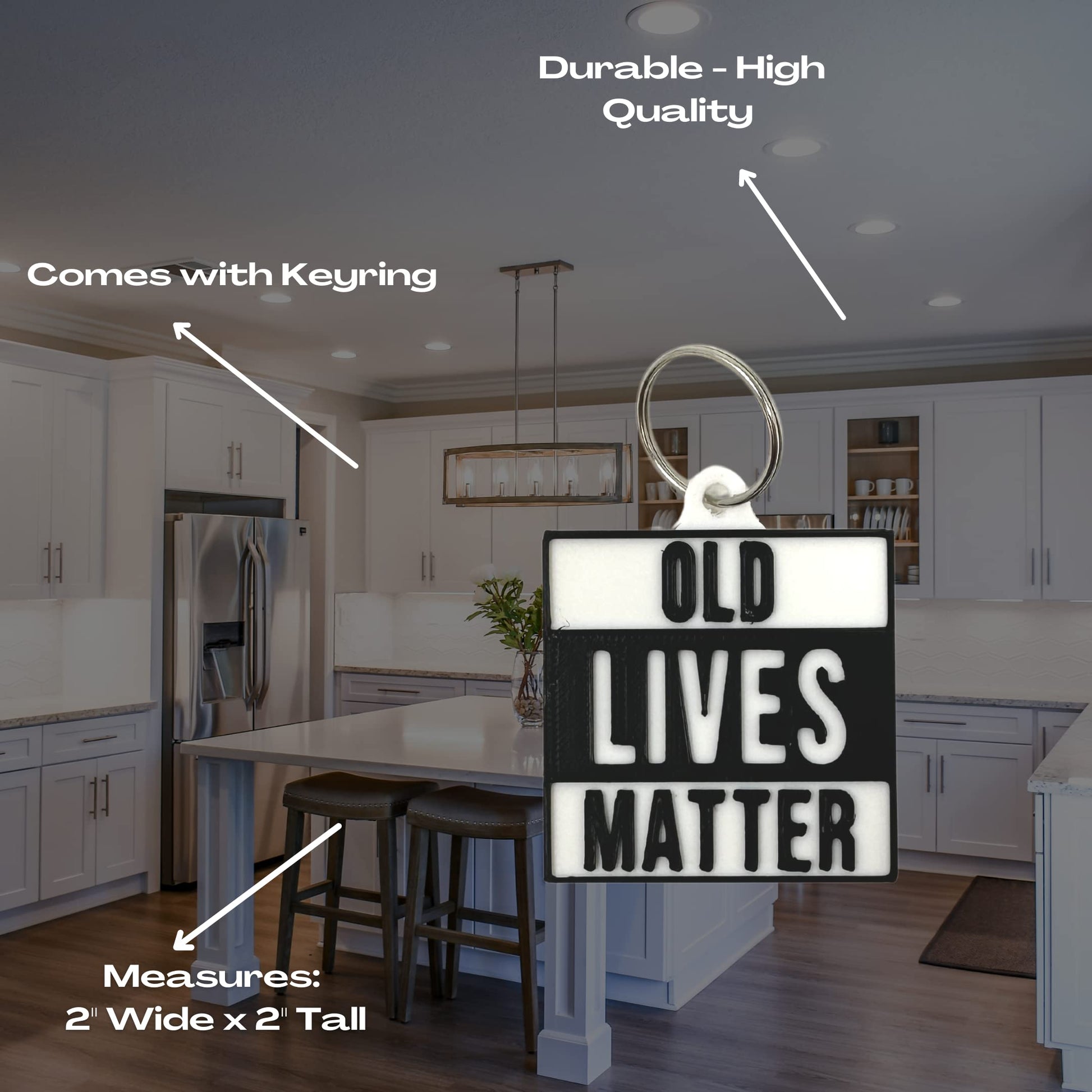Funny Old Lives Matter Refrigerator Magnet - Raise Awareness and Show Support for Aging Population - Made in USA!