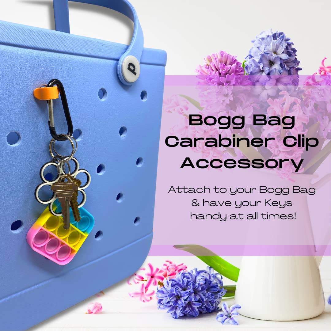 BOGLETS - Bogg Bag Carabiner Keys Holder Charm Accessory - Secure & Organize Your Keys or Other Valuables in Your Bogg Bag