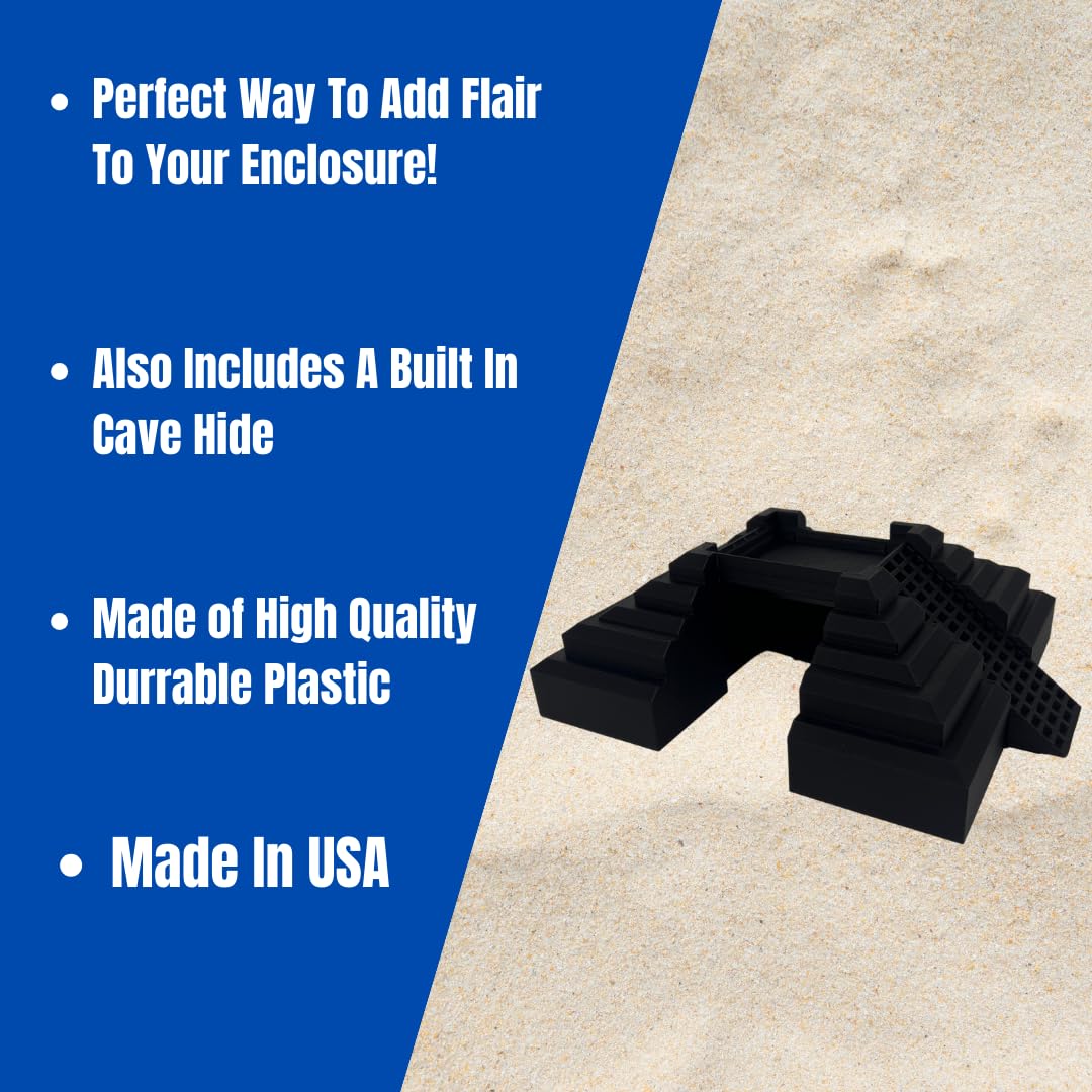 Hermit Crab Aztec Pyramid Decor & Pool | Hermit Crab Cage Decorative Accessories | Made in USA