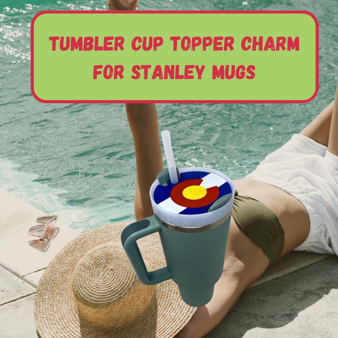 BAGLETS - State Flags Topper Charms Compatible with Stanley Cups | Customize Tumblers with Cute Charms | Easily Removable & Interchangeable | Made in USA