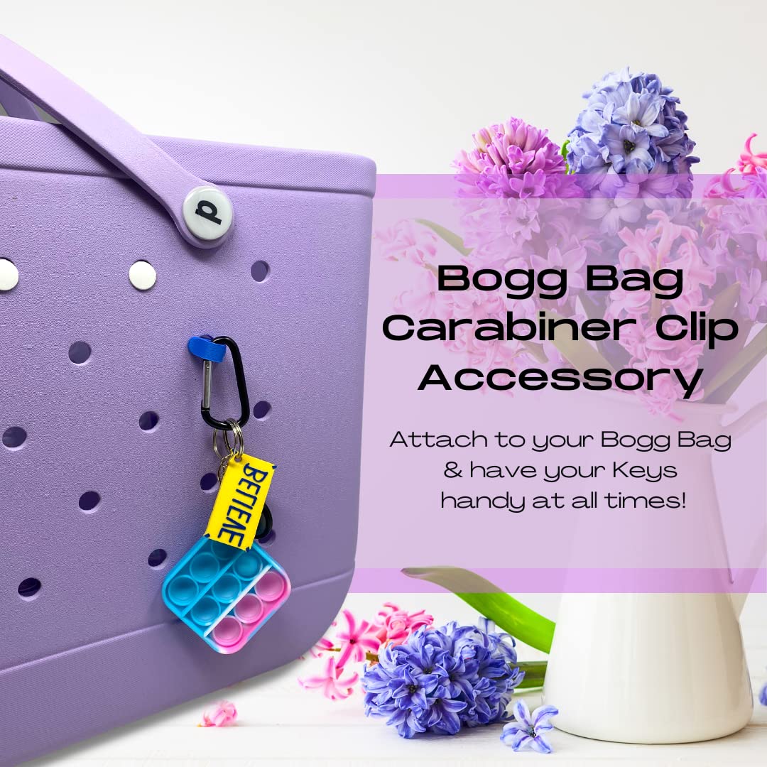 BOGLETS - Bogg Bag Carabiner Keys Holder Charm Accessory - Secure & Organize Your Keys or Other Valuables in Your Bogg Bag