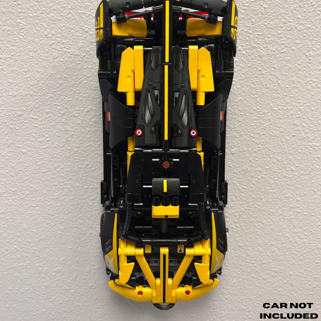 Collectible Car Wall Mount Compatible with Lego Technic Lamborghini Huracán Tecnica 42161 | Vertical Chassis Wall Mount Car Display with Screw | Made in USA