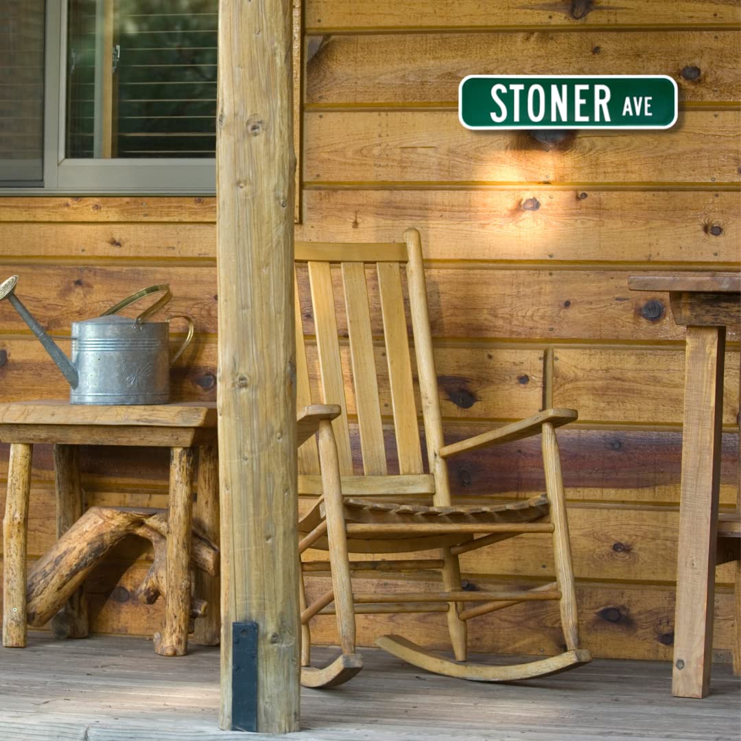 Stoner Ave Sign Decor - Home or Bedroom Decorative Wall Sign - 12" x 3" Inches